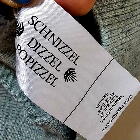 Naketano XL Gray Spackles Two Toned Cowl neck pullover Top. Soft. Unique. Rare - Picture 11 of 16